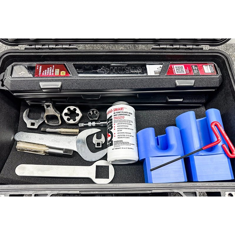 A filling valve fixture tool kit.
