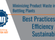 A blog header image titled "Minimizing Product Waste in Bottling Plants: Best Practices for Efficiency and Sustainability."